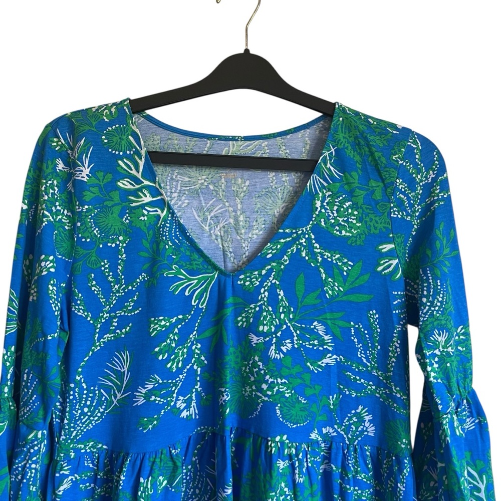 Lilly Pulitzer Jannie V-Neck A-Line Dress Briny Blue A Bit Salty print swing fit - Picture 5 of 12